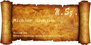 Michler Szabina névjegykártya